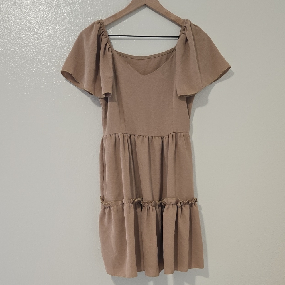 Elegant Tan Women's Dress
